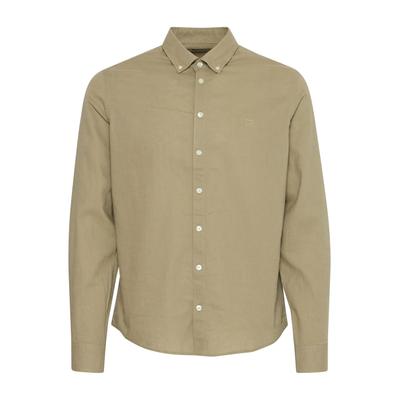 Langarmhemd CASUAL FRIDAY "Langarmhemd CFAnton", Herren, Gr. 3XL, N-Gr, grün (tree house), Obermaterial: 55% Leinen LI. 45% Baumwolle CO., Hemden