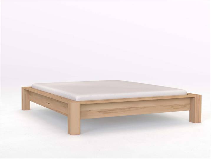 Bett Kernbuche „Ina“ 140 x 190 cm Massivholz Buche