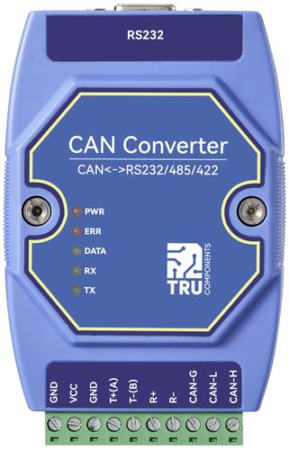 TRU COMPONENTS TC-ECAN-401 Multifunktionsmodul Modbus-RTU, CAN Bus, RS-485, RS-422, RS-232 12 V/DC, 24 V/DC 1St.