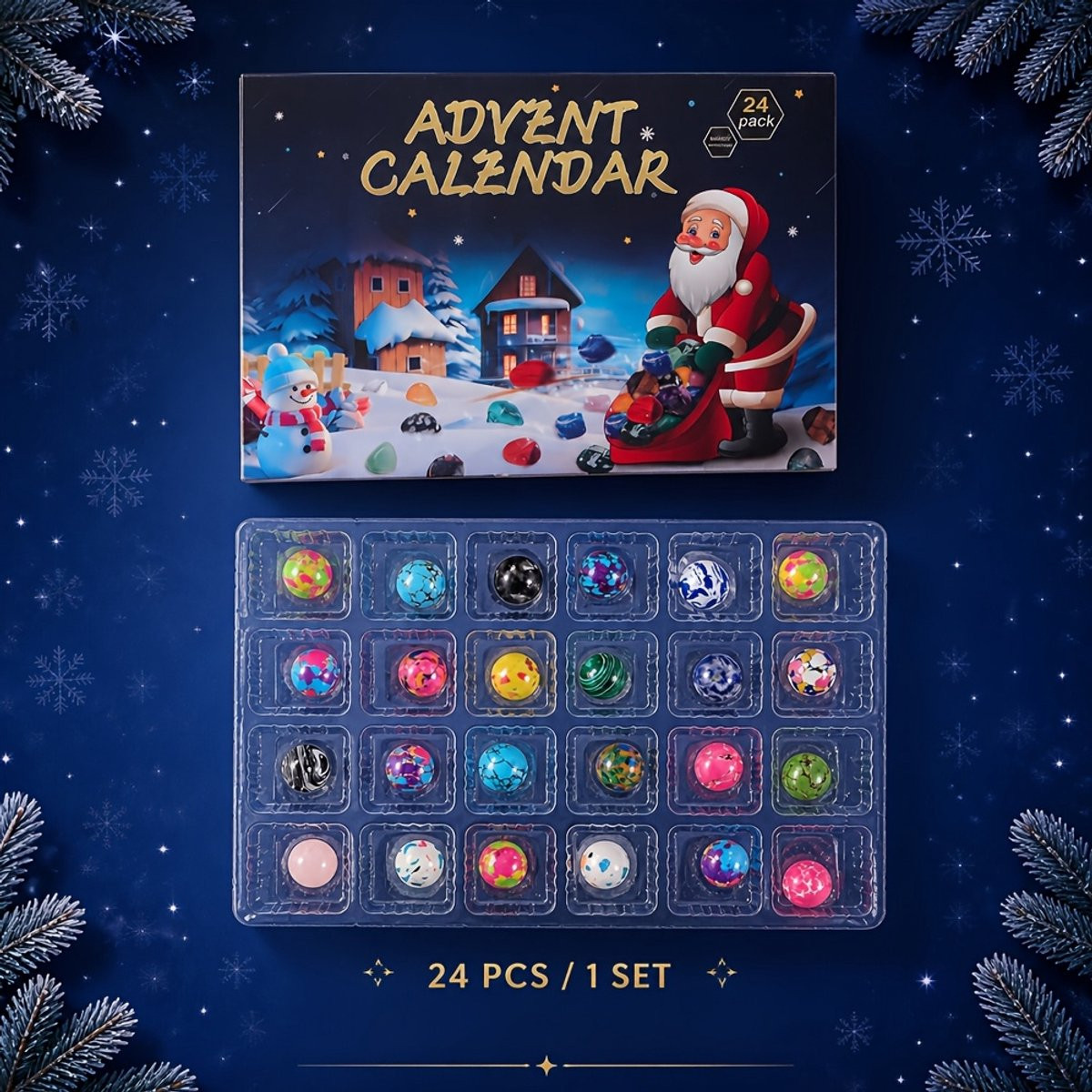 Edelstenen adventskalender 2026 met 24 kristallen en mineralen voor kinderen en volwassenen