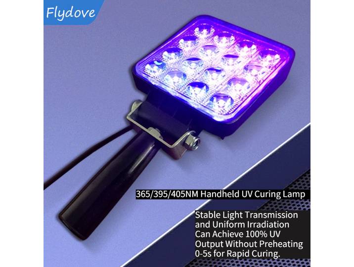Lampe de polymérisation UV 365/395/405nm, lumière de traitement UV Portable pour l'impression de plaques, Gel pour ongles en résine 3D et séchage de peinture industrielle