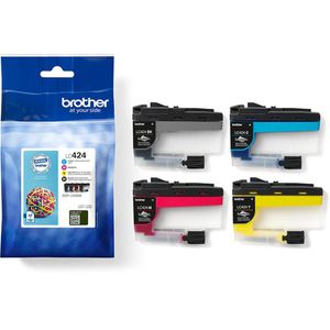Brother Tinte LC-424VAL Value Pack, schwarz, cyan, magenta, gelb