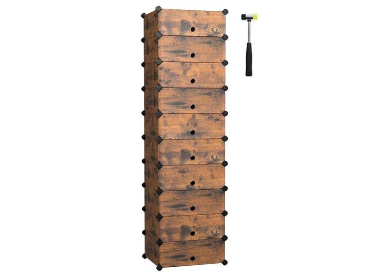 Étagère à chaussures boîte à chaussures 10 compartiments modulable rangement chaussures chaque casier 40 x