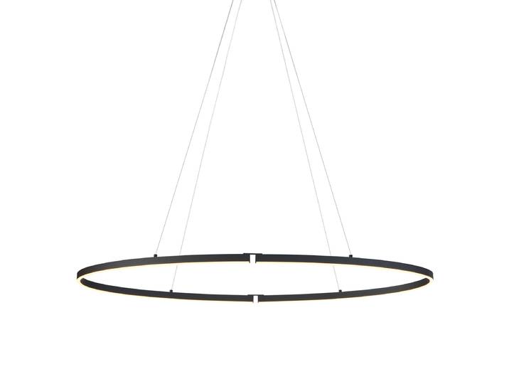 Suspension design noire ovale 120cm LED incluse à intensité