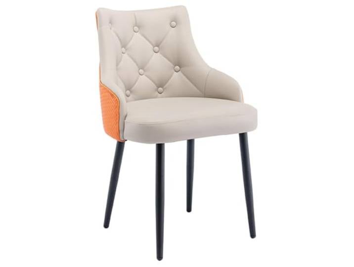 EYUIOPLM Esszimmerstühle aus Kunstleder, Küchenstühle Wohnzimmer-Schlafzimmer-Kaffee-Bistro-Café-Seitenschreibtischstuhl, ergonomisches Design(Orange)