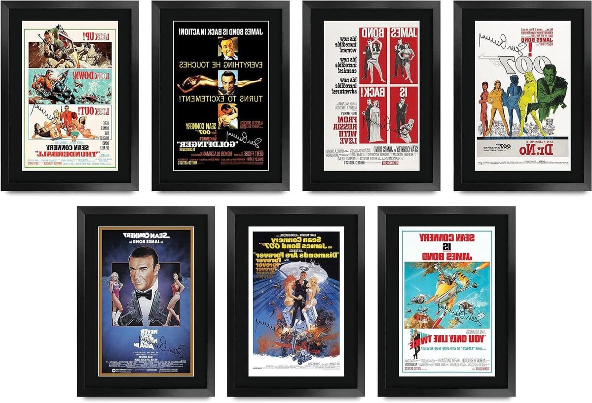 Ingelijste Film Poster A3 - Gesigneerde Replica Decoratie - Zwart
