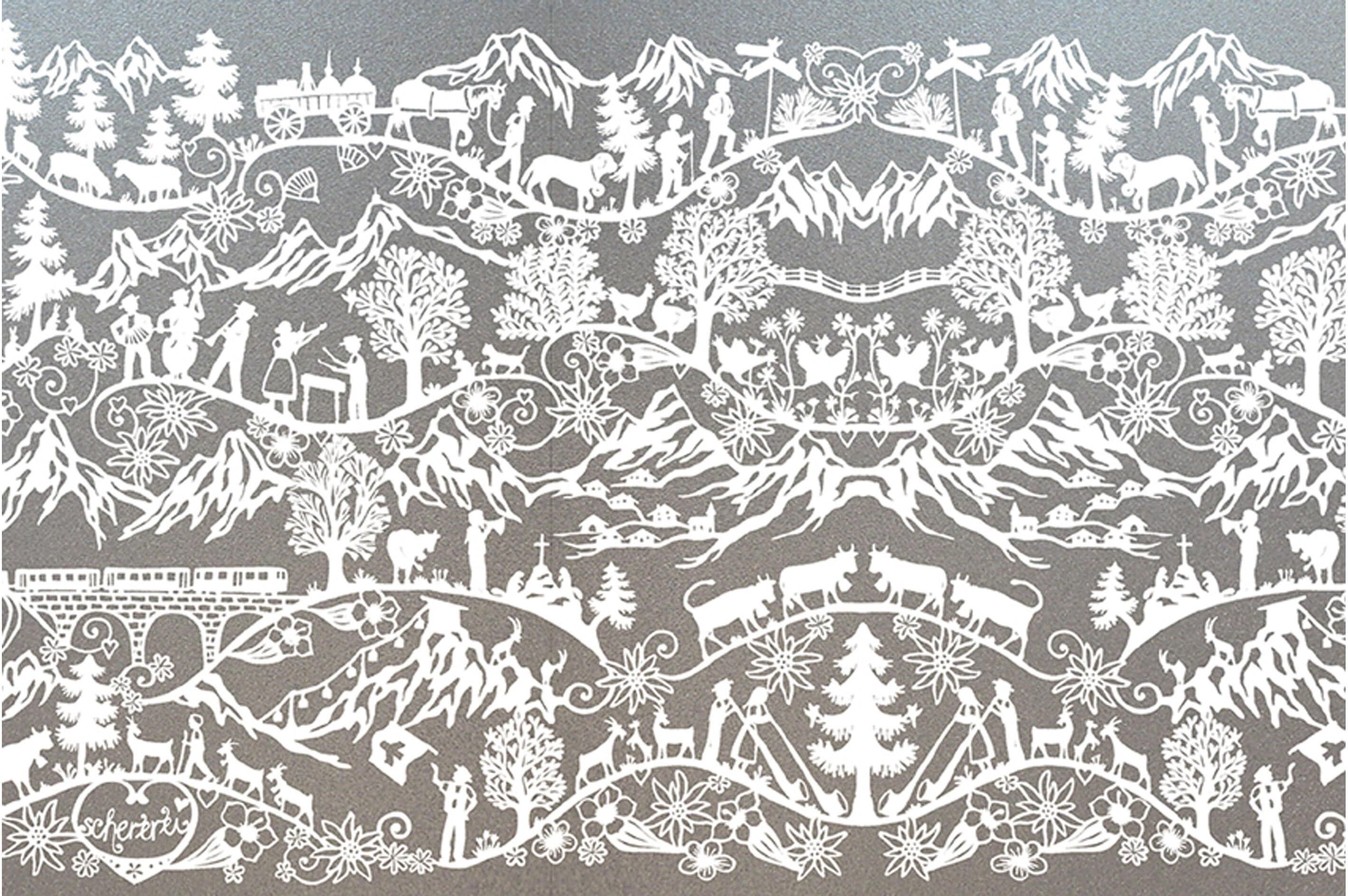 Fensterfolie HUBATKA TEXTIL "Swissness", weiss (weiß), B:46cm L:150cm, Kunststoff, Fensterfolien, Fensterfolie weiß B/L: 46cm x 150cm