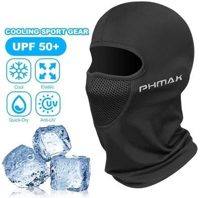 Uplifted Goods Summer Sun Protection Full Face Balaclava Riding Mask black