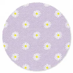 FUSSMATTE Gänseblümchen - Pastell - Weiß - Lila - Blumen Sauberlaufmatte 90x90 cm