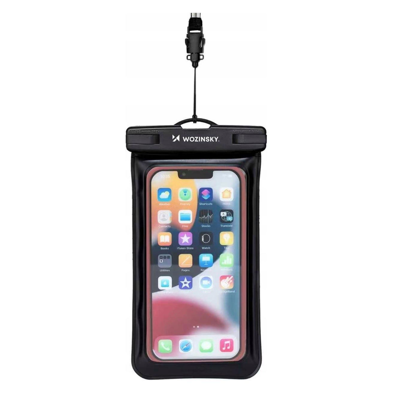Wozinsky WWE-01 wasserdichte Hülle mit PVC-Armband - schwarz (1409315874)