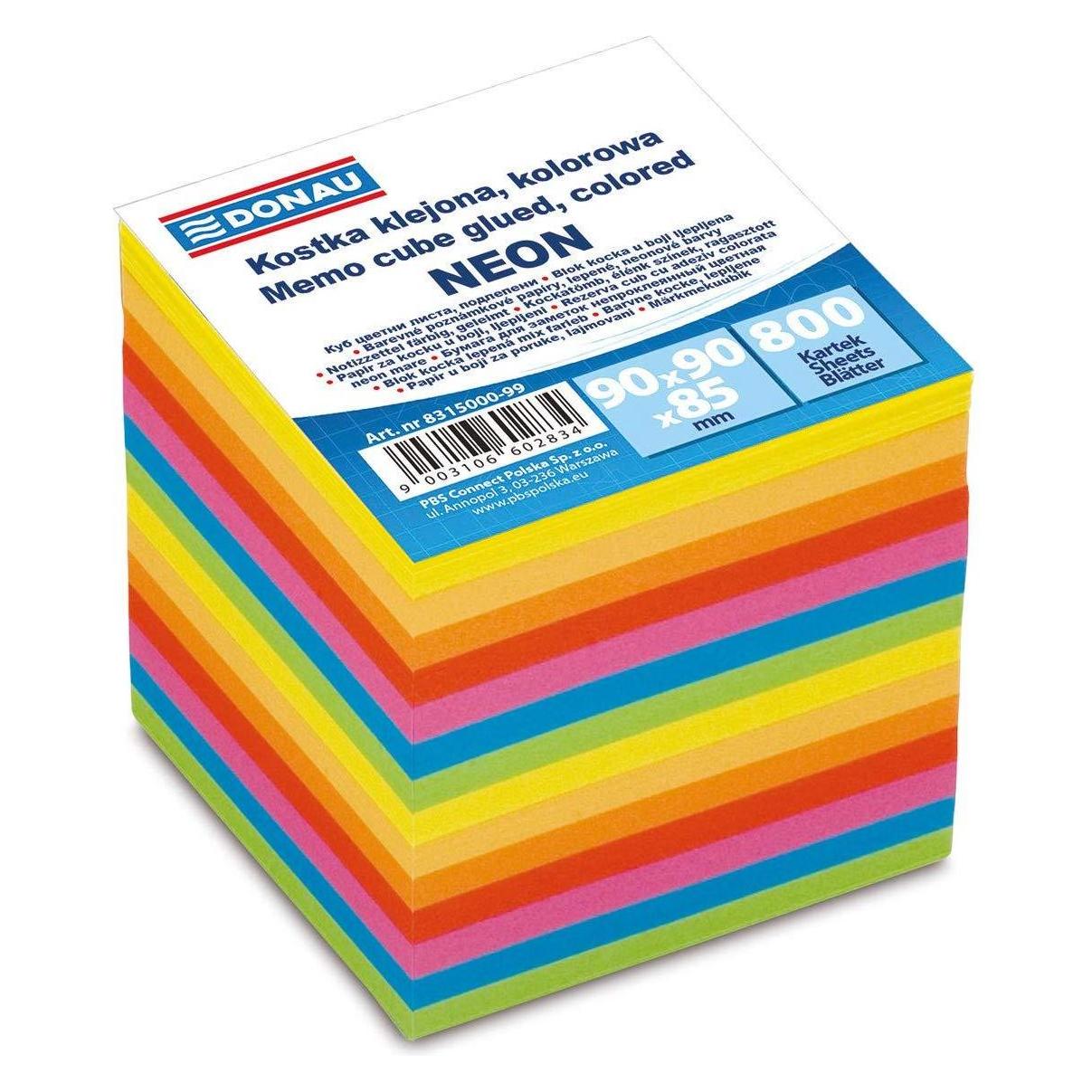 Donau GLUED CUBE INTENSIVE COLOR 700 BLÄTTER 9 X 9 X 9 CM 8315000-99 (90 x 90 mm) (8315000-99)