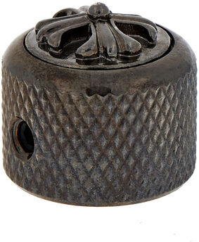 Q-Parts Dome Potiknob Cross Black
