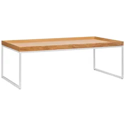 Jan Kurtz Möbel Couchtisch Pizzo Gestell Stahlrohr weiß pulverbeschichtet, Designer Jan Kurtz, 110x40x60 cm