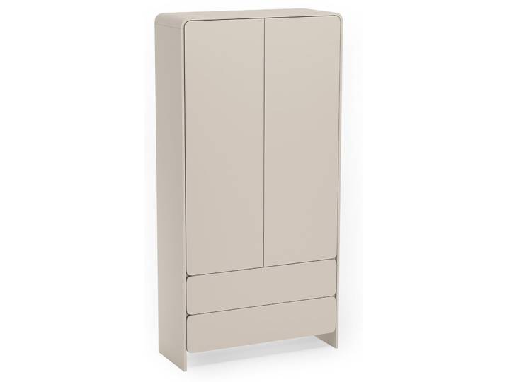 Selsey Lummo – Armoire à 2 portes\, tringle\, étagères et 2 tiroirs\, couleur cachemire\, 100 cm