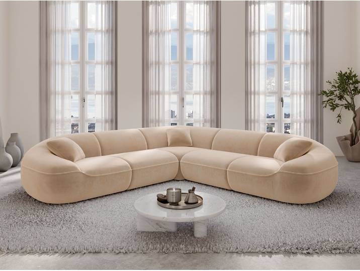 Stoff Ecksofa Solmare L-Form