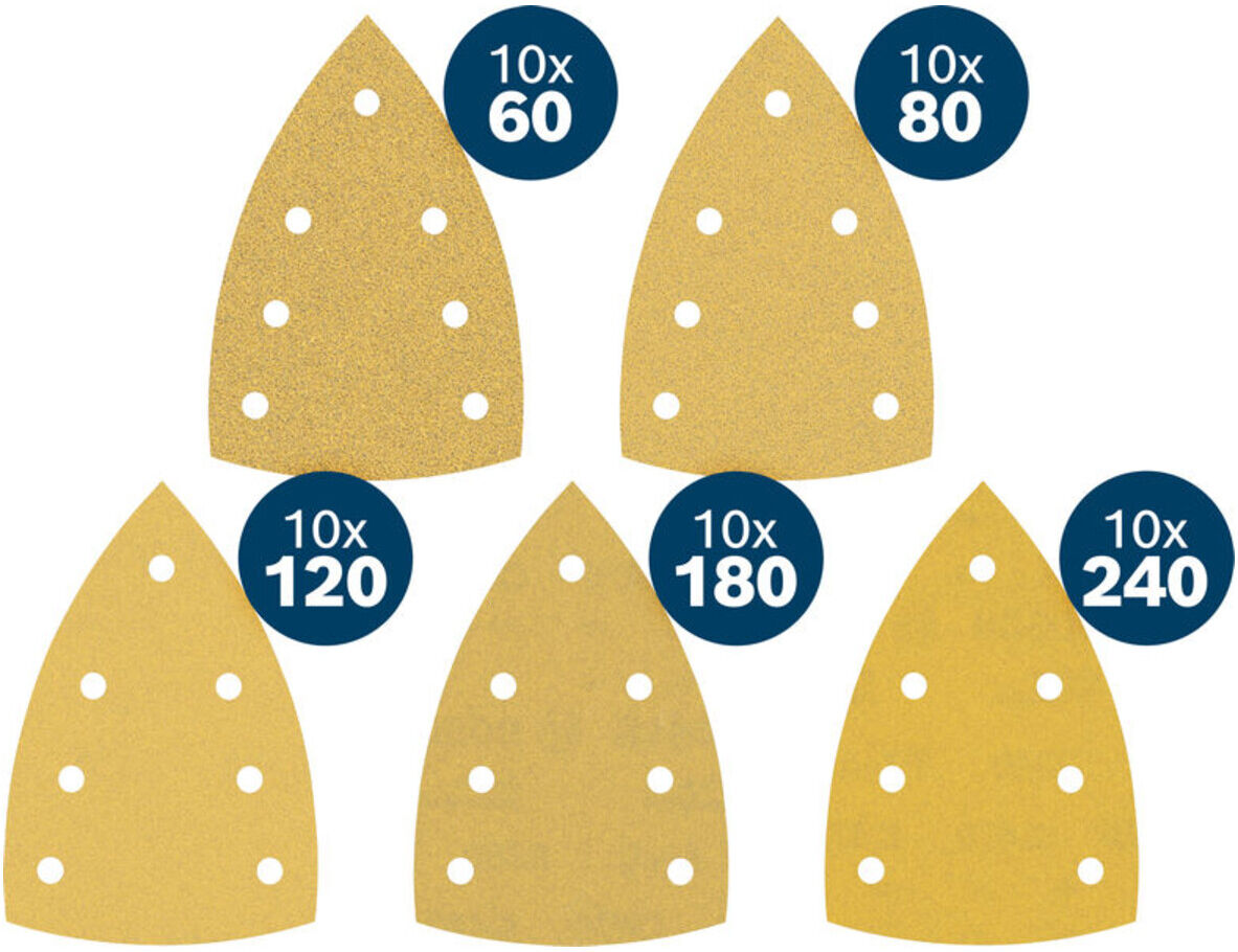 Bosch EXPERT C470 Schleifpapier Set, 100x150mm, K60,80,120,180,240, 50-tlg. Start Pack (2608902512)