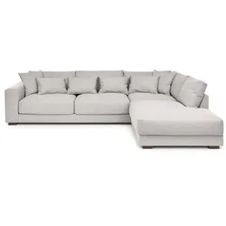 BOOOM Ecksofa Diego Stoff Silver