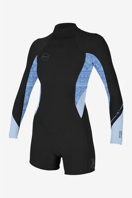 O'Neill s Bahia 2/1mm Back Zip Long Sleeves Spring Wetsuit in Blk/Cham, Size 8