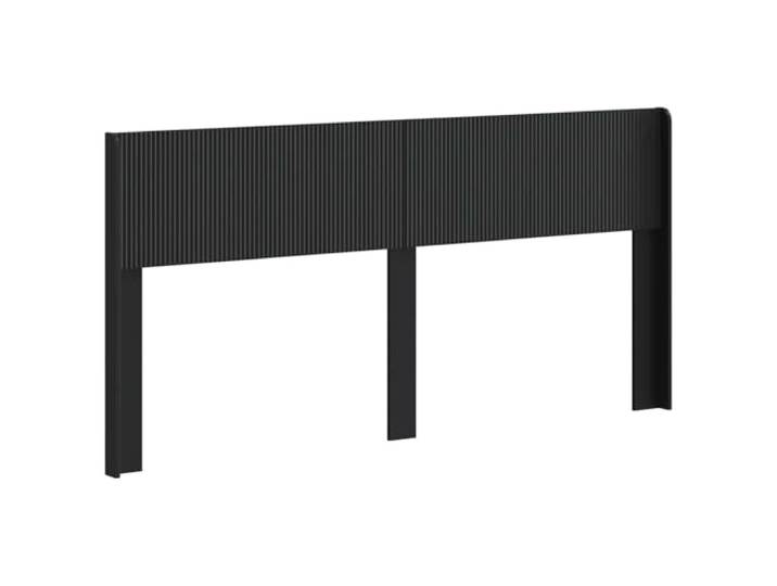 Makastle Kopfteil Schwarz PB 206,5 x 100 cm Latten-Design Bettgestellmontage