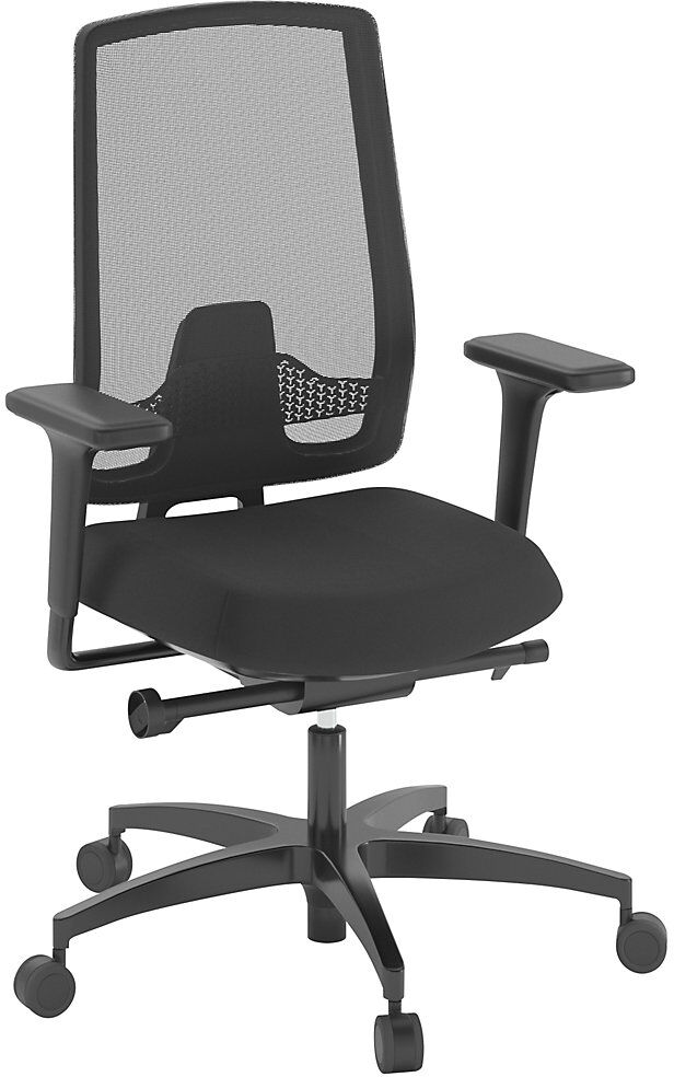 Bürostuhl INDEED, mit Gegendruckeinstellung, Netzrückenlehne schwarz Dauphin