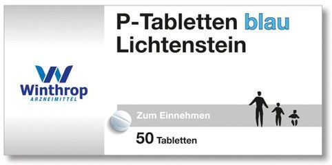 Zentiva P Tabletten blau 8 mm Teilk. 50 St