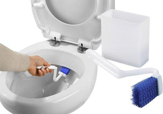 Benza Ibenzoa Hygiënische toiletborstel met antibacteriële flexibele borstelkop en geïntegreerde opbergbox