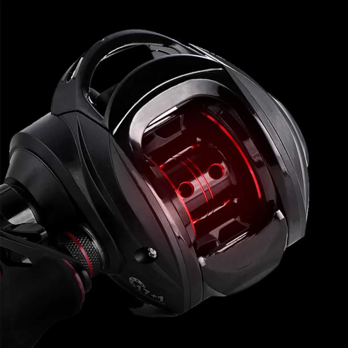 INF Waterdrop Baitcasting-Rolle rechtsseitig, Dual-Spool, 18-Achsen-Metallspule, 9-stufige Magnetbremse, Keramik-Schnurführung