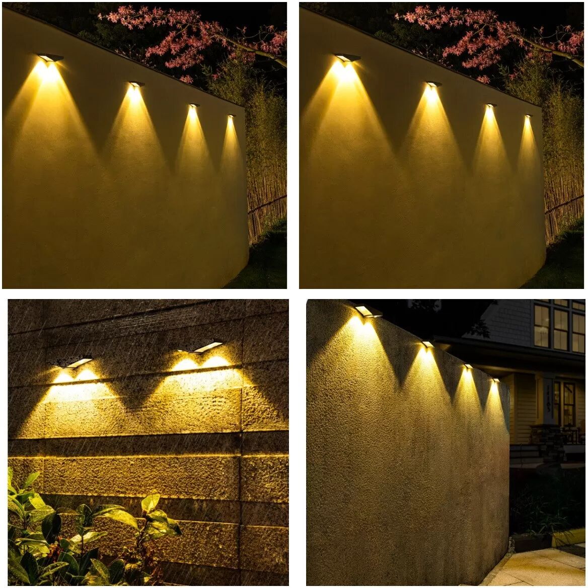 INF Solar Wandleuchte für Außen - Garten, Terrasse & Fassade Warmes Licht Warmes Licht