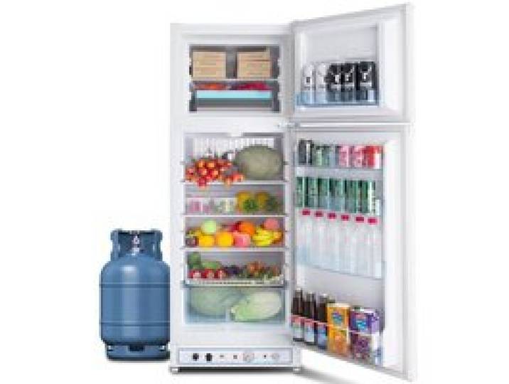 Réfrigérateur à gaz SMAD-380L-avec congélateur-Gaz/230V-Convient aux maisons de vacances et salons-Porte réversible