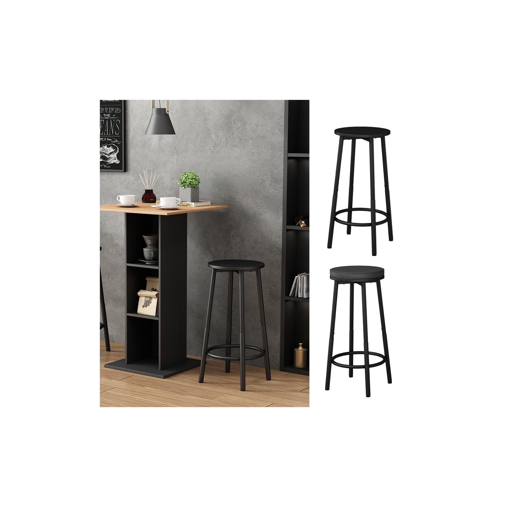 Vicco Barhocker Edmonton Schwarz 31,5 x 64 cm 2er Set