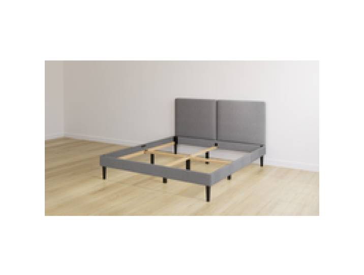 Emma Original Polsterbett 180x200cm - dunkelgrau - Füße schwarz - Kopfteil klassisch