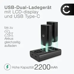 Cellonic Akku für Panasonic Lumix DC-S1, DC-S1R, DC-S1M2, DC-S1M2ES, DC-S1H (Kamera Akku), Kamera Stromversorgung, Schwarz