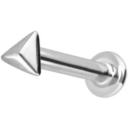 14 Karat Gold Labret mit Innengewinde PYRAMIDE