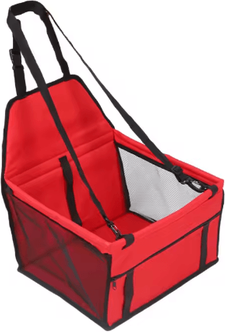 Inspire Picks Travel Nest Foldable Dog Car Seat Cover & Safety Hammock red