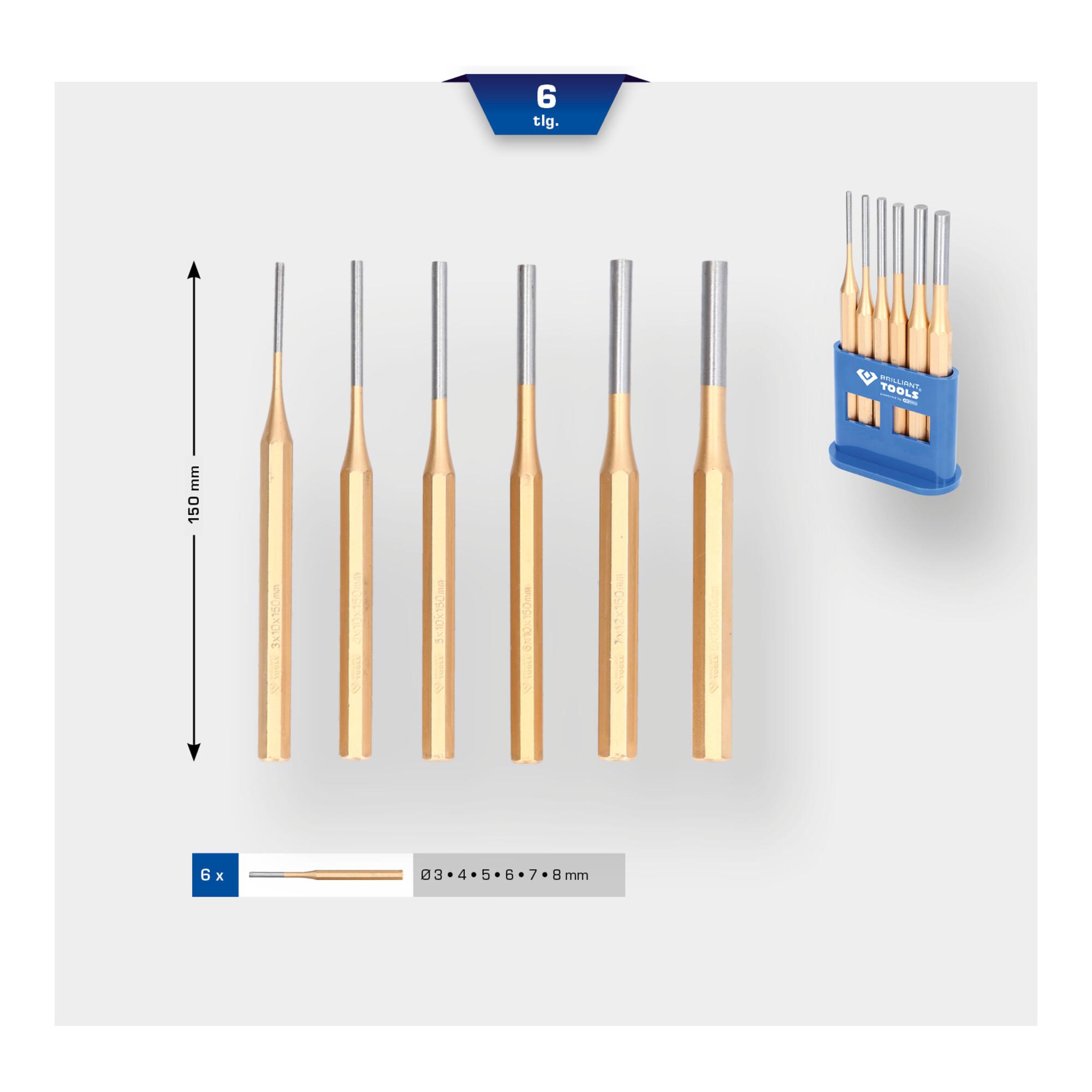 Brilliant Tools Splintentreiber / Durchtreiber-Satz, 6-tlg (BT085070)