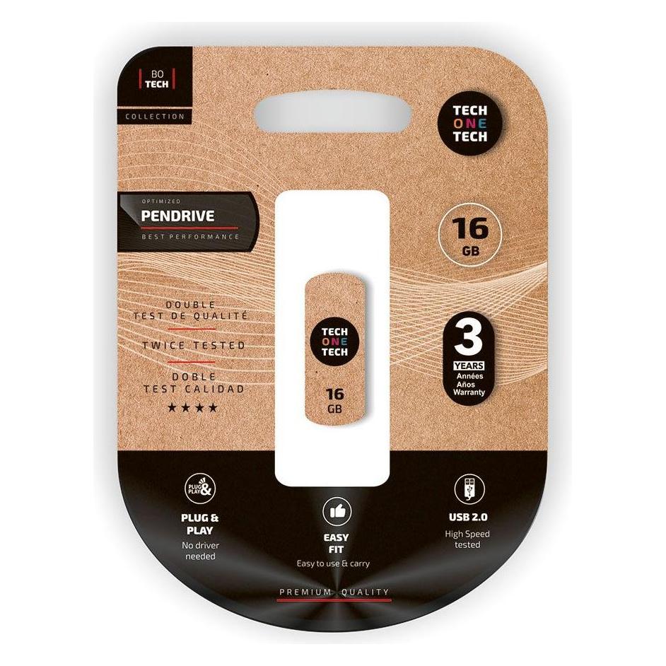 Tech One Tech USB Pendrive Pro Smart Clip 16 GB (16 GB, USB-A) (TEC3004-16)