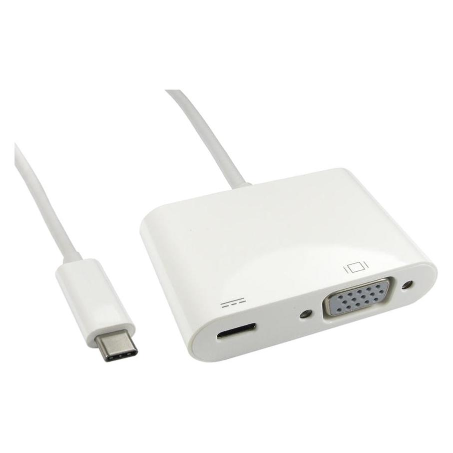 Cables Direct CDL 15CM USB TYPE C-VGA+PD (0.15 m) (USB3C-VGACAB-WPD)