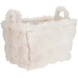 Korb FLUFFY weiß (BHT 36x26x24 cm) - weiß - BHT 36x26x24 cm