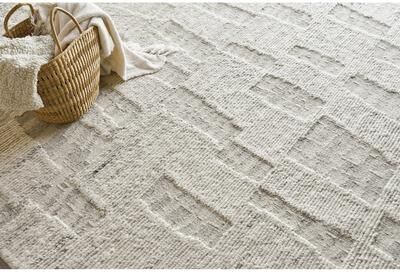 Exquisite Rugs Canyon Handmade Handwoven New Zealand Wool Silver Area Rug