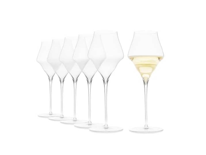 Josephinenhütte® JOSEPHINE N°4 Champagnergläser [DAS GLAS FÜR GENIESSER] - handgefertigt & mundgeblasen - 6er Set für Champagner - funktionales Design für intensives Aroma