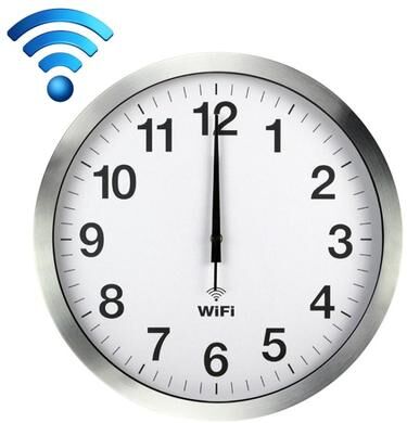 Inspired Deals 12 Inch Smart WiFi Wall Clock With Auto Time Sync Silent Modern Minimalist Clock silver