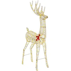 vidaXL 3D Rentier mit 250 LEDs Warmweiß 180 cm Haustier