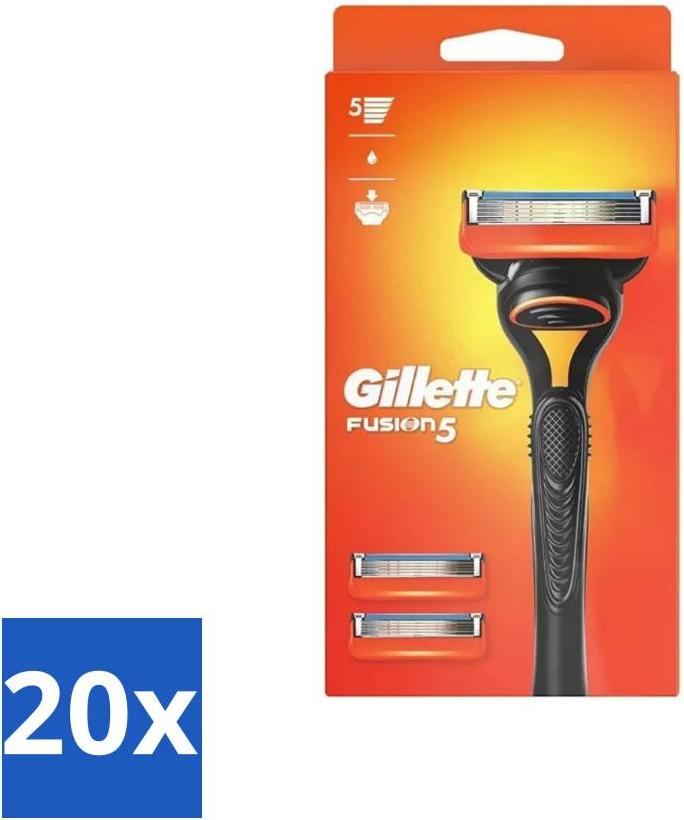 Gillette Fusion 5 Rasierklingen - Ergonomisches Design - 2 Ersatzklingen - Vorteilspack - 20 Stücke