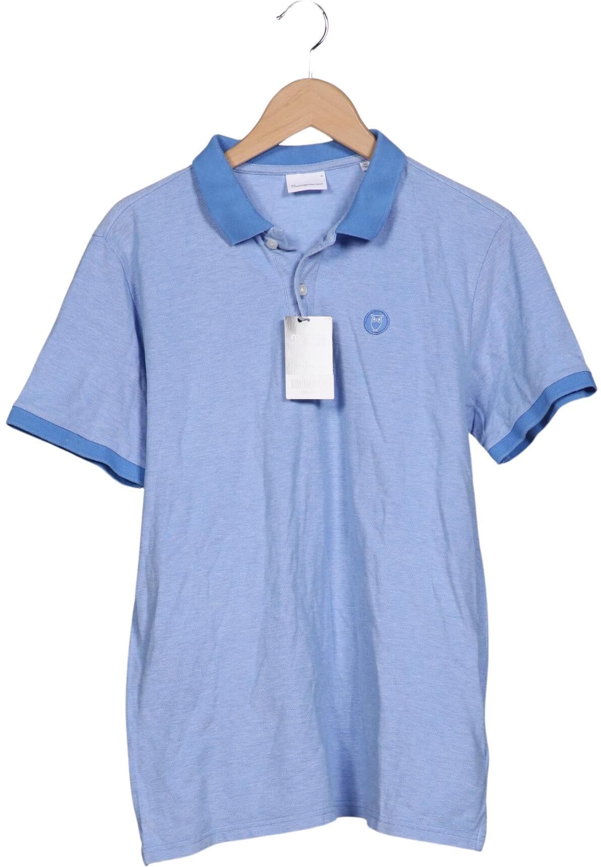 Knowledge Cotton Apparel Herren Poloshirt, Hellblau, Gr. M, Baumwolle - Second Hand