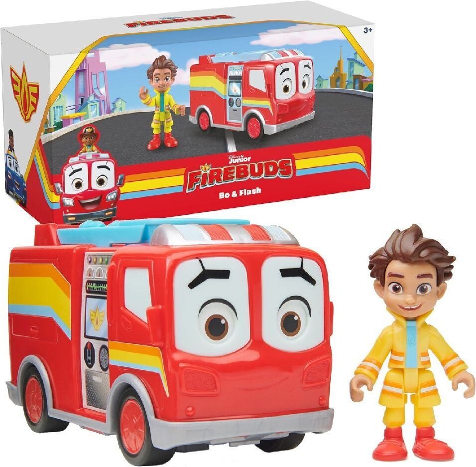 Spin Master Disney Junior Cars Brandwagenset, Rood en Geel