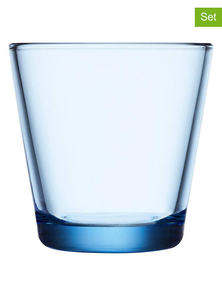 iittala 2er-Set: Gläser ''Kartio'' in Blau - 210 ml - onesize