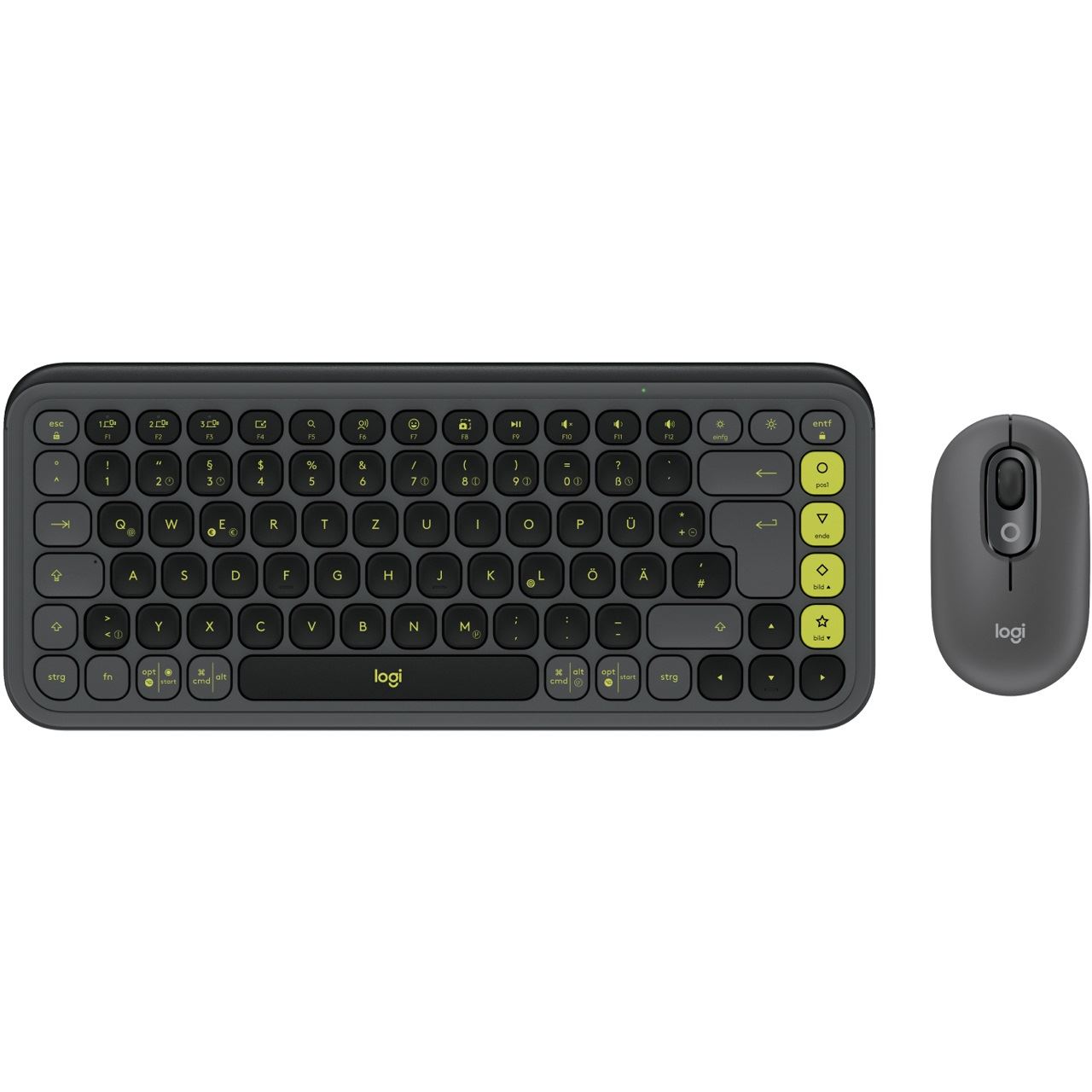 Logitech POP Icon Combo Deutsch USB und Bluetooth Graphite
