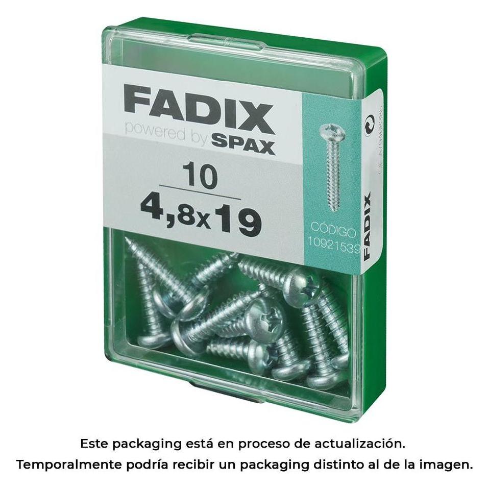 Fadix Schachtel m 10 Stück. cr Zinkblechgewindeschraube 4,8x19mm (10 Stk., 19 mm) (49378066)