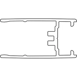 HSK Ersatzteile Magnetaufnahmeprofil, Chrom, E72236-S-41 E72236-S-41