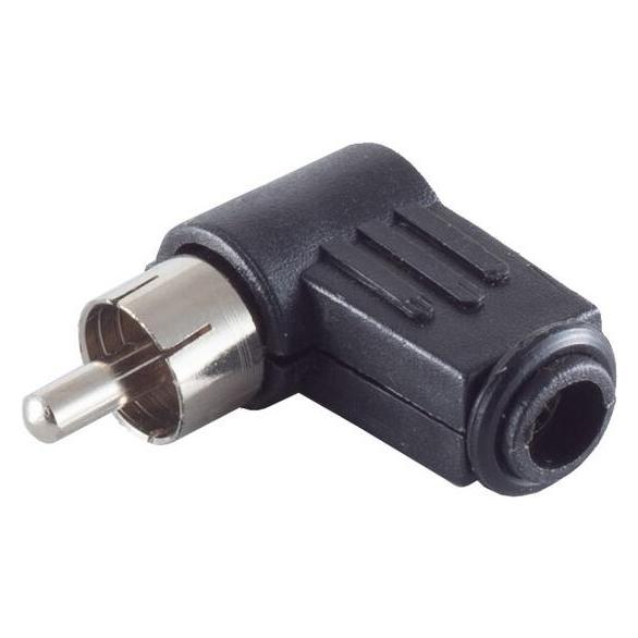 Shiverpeaks -BASIC-S--Cinchstecker, Winkel, schwarz (BS51410-S)